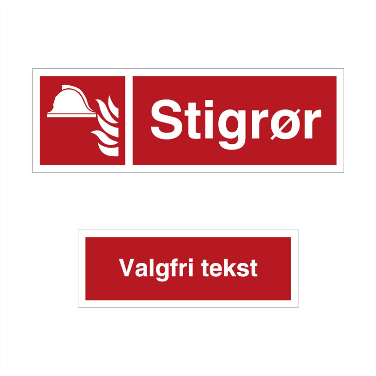 Stigrør med valgfrit underskilt - Refleks alu. 140 x 420 mm + 105 x 297 mm