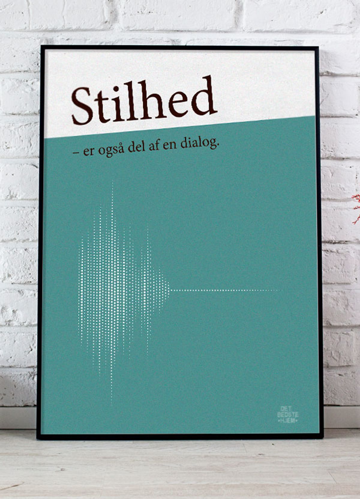 Stilhed - er også del af en dialog-plakat (grøn) - 21 x 29,7 (A4) Kr. 199,-