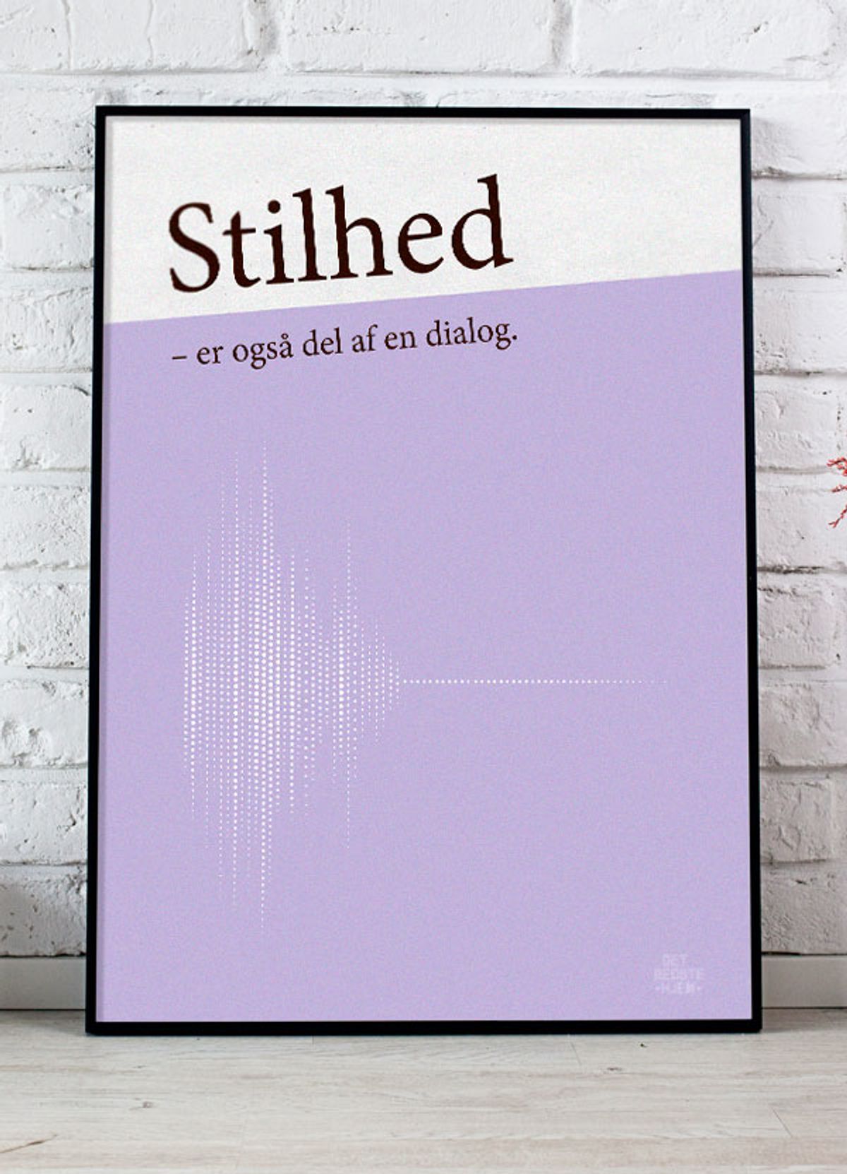 Stilhed - er også del af en dialog-plakat (lilla) - 21 x 29,7 (A4) Kr. 199,-