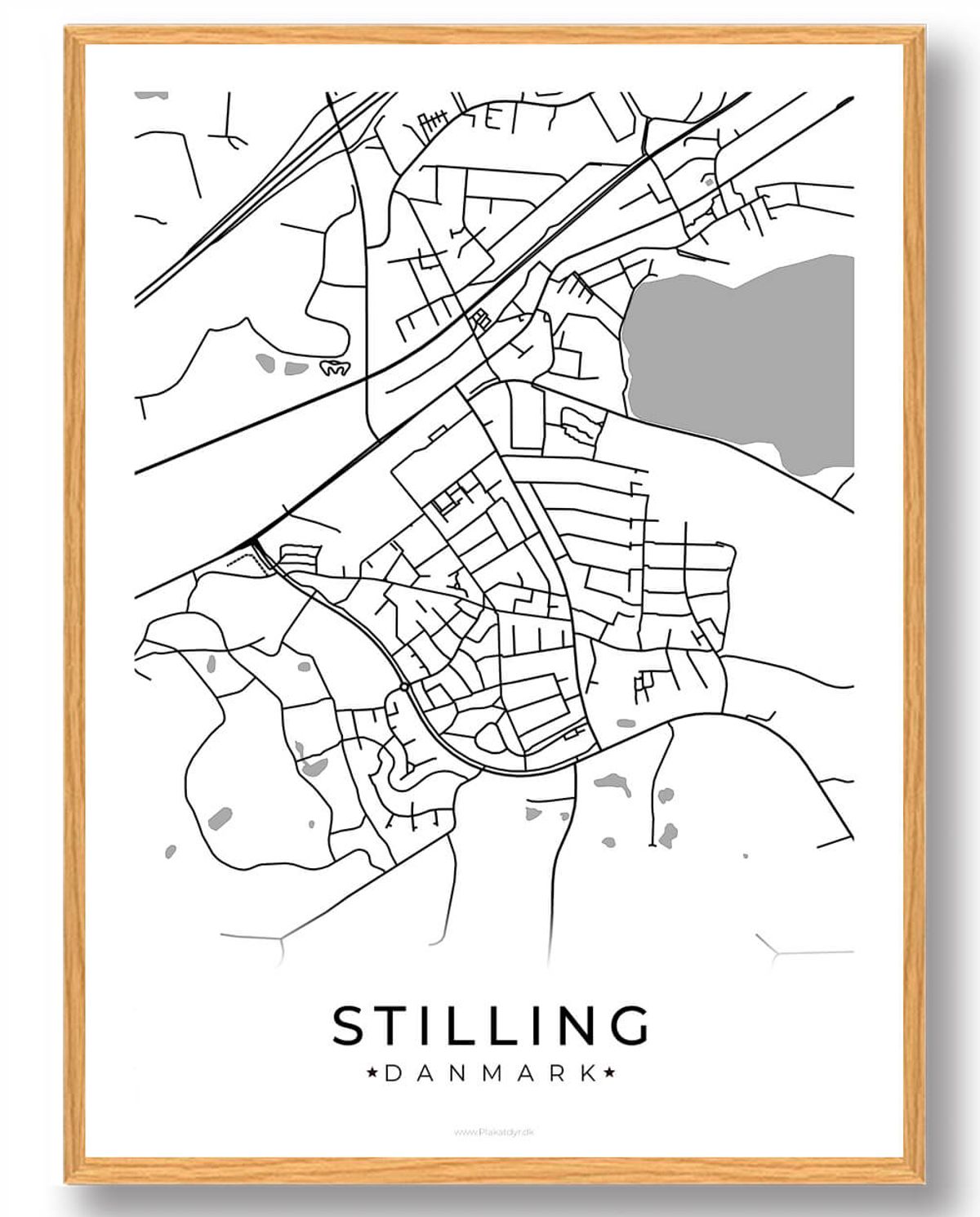 Stilling by plakat - hvid (Størrelse: L - 50x70cm (B2))