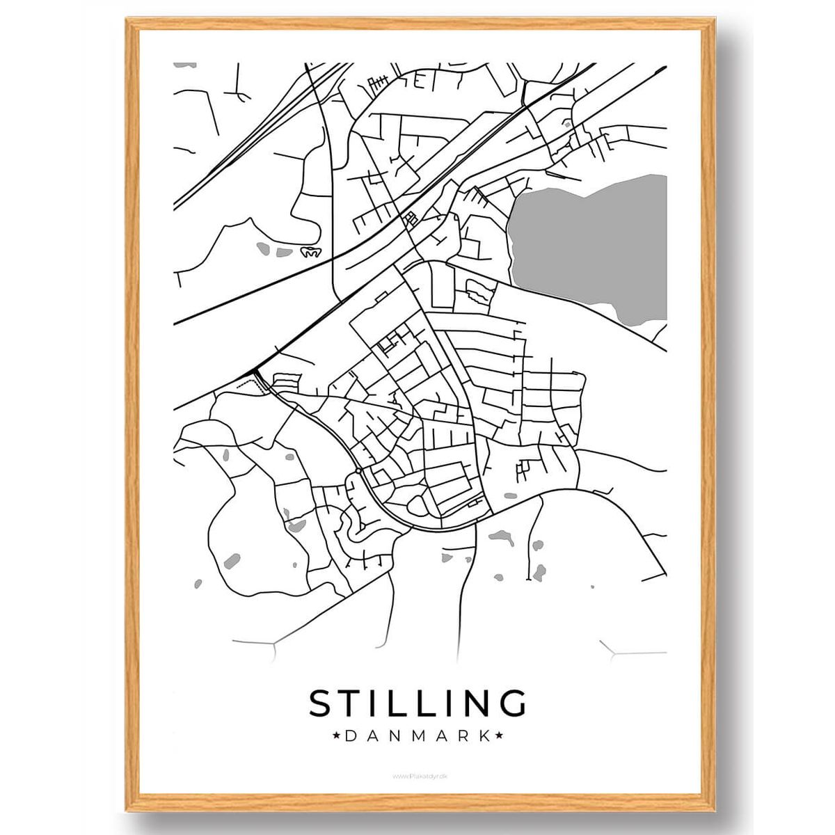 Stilling by plakat - hvid (Størrelse: S - 21x29,7cm (A4))