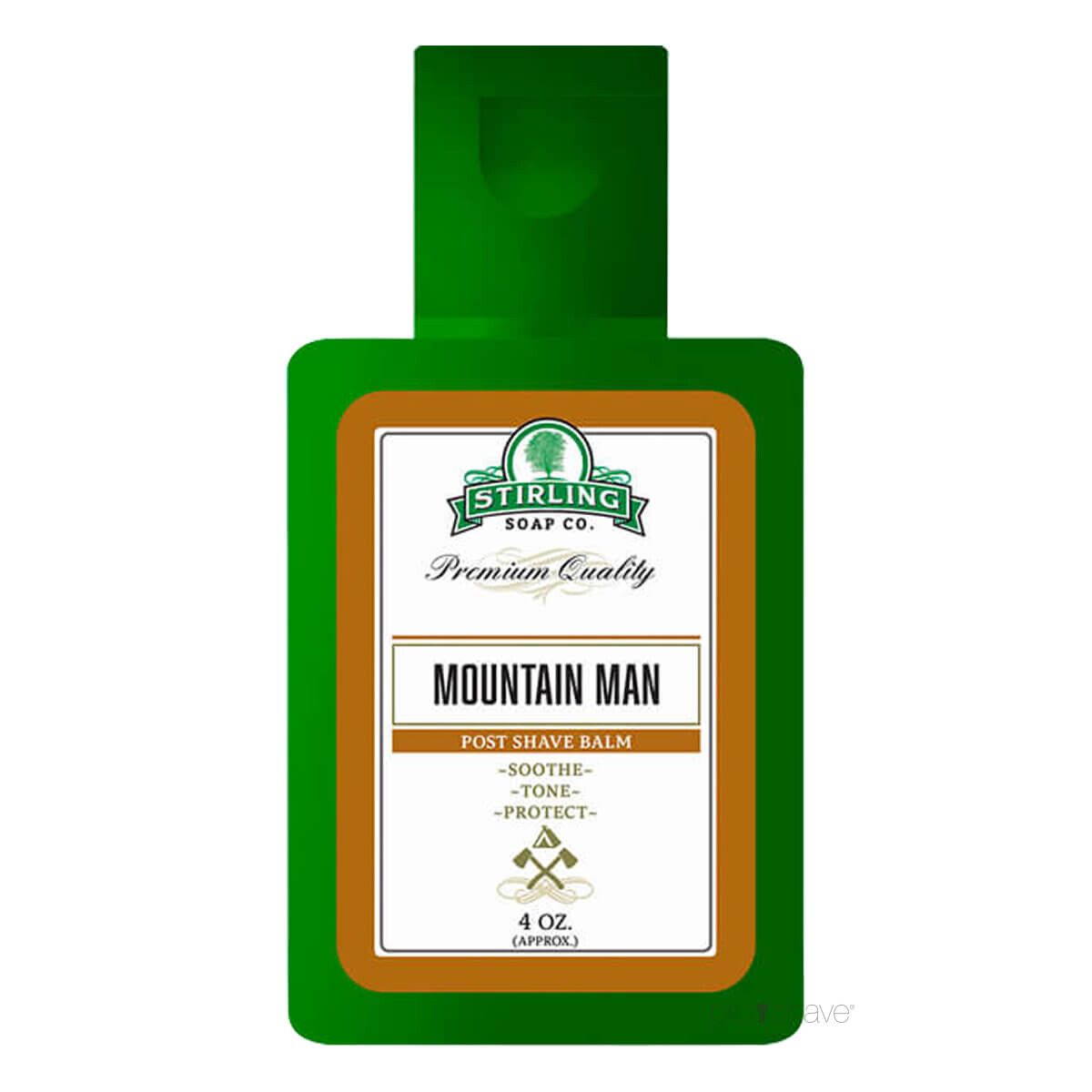 Stirling Soap Co. Aftershave Balm, Mountain Man, 118 ml.