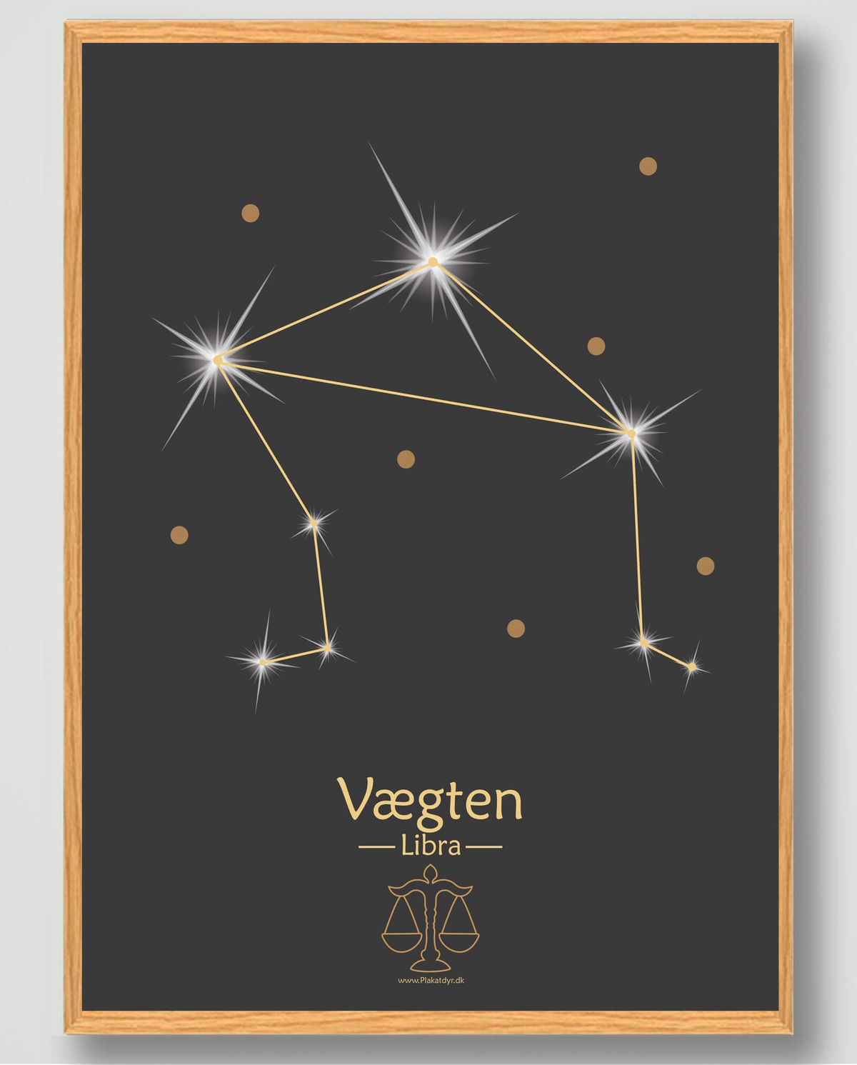 Stjernebillede vægten (sort) - plakat (Størrelse: L - 50x70cm (B2))