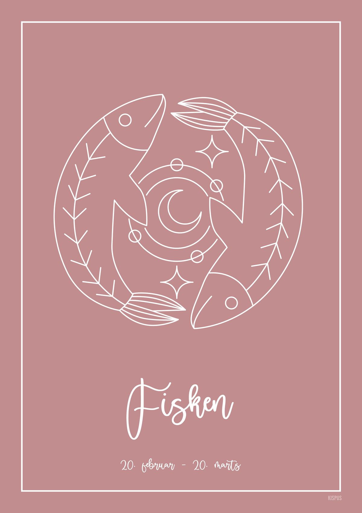 STJERNETEGN FISKEN PLAKAT (19.02 - 19.03) - 30x40 / Blush