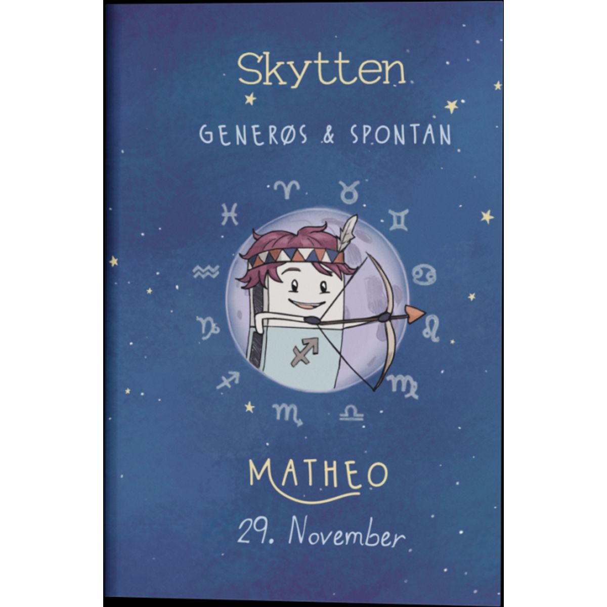 Stjernetegn Skytten Gave A5 Notesbog