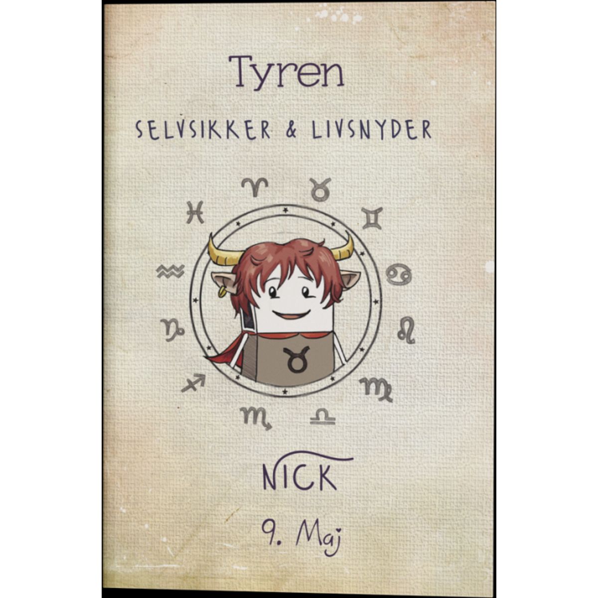 Stjernetegn Tyren Gave A5 Notesbog