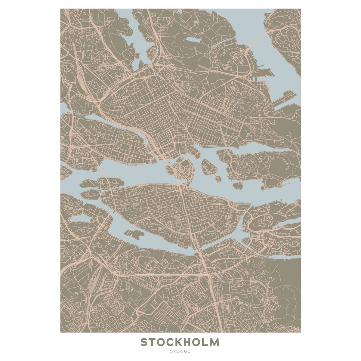 Stockholm Kort af Illux