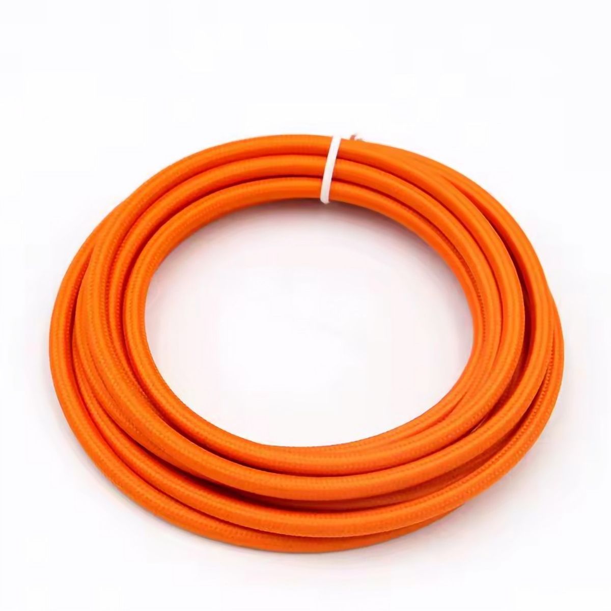 Stofledning 2x0.75 mm ², tekstil - 5 meter, 230V, Orange