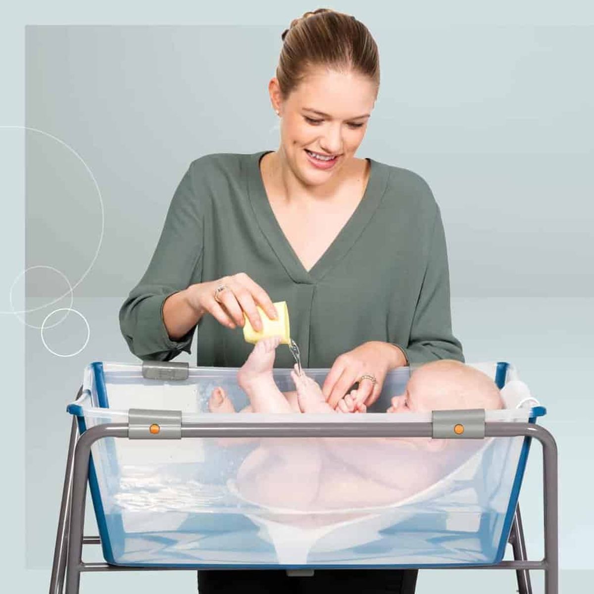 Stokke ® Flexi Bath ® sampak - hvid/grå med stativ