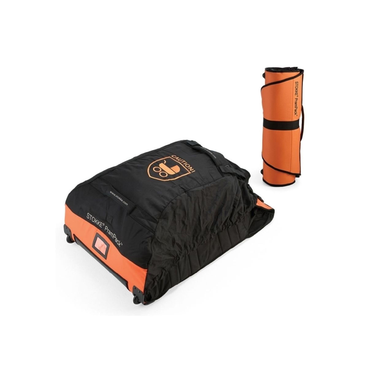 Stokke Prampack, Rejsetaske, Polyester, Sort, Orange