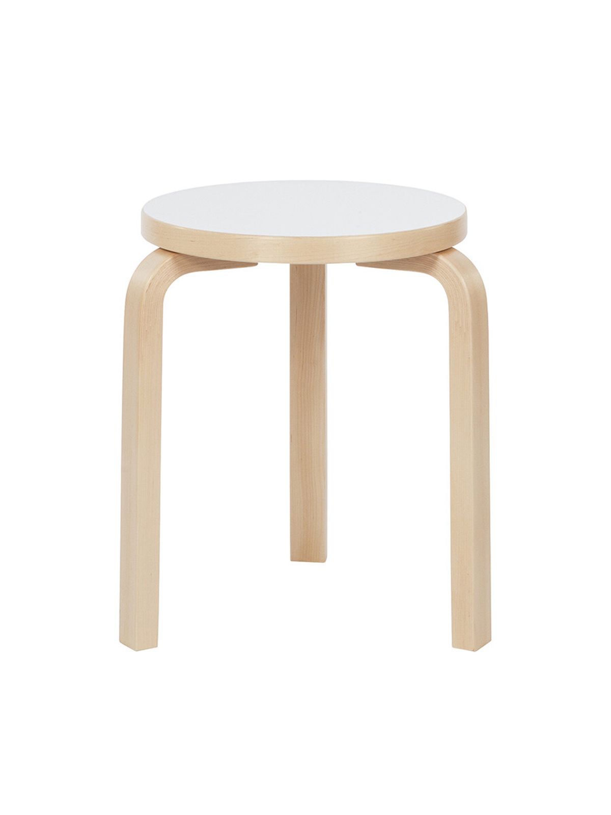 Stool 60, white laminate fra Artek