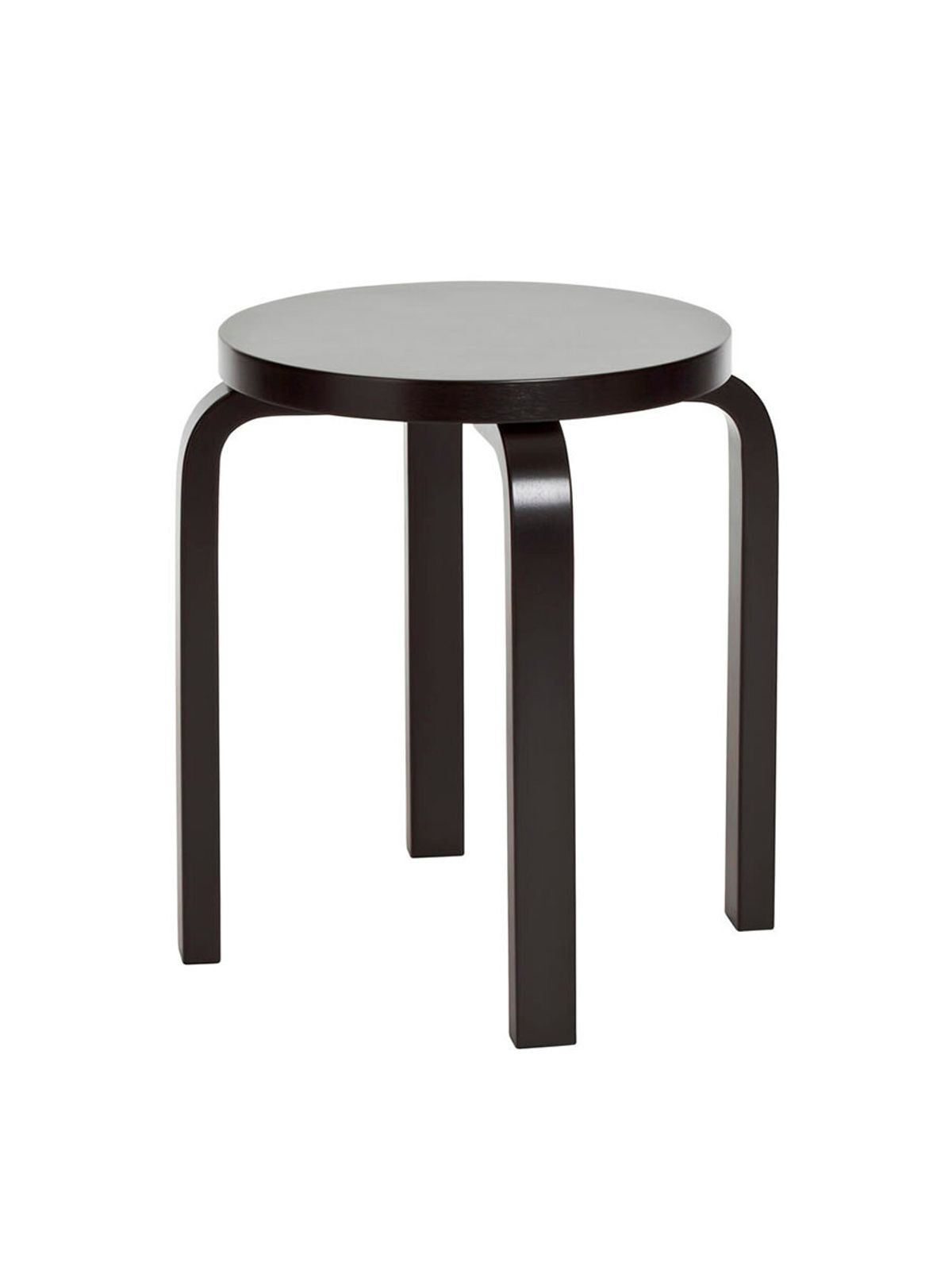 Stool E60, sortlakeret fra Artek