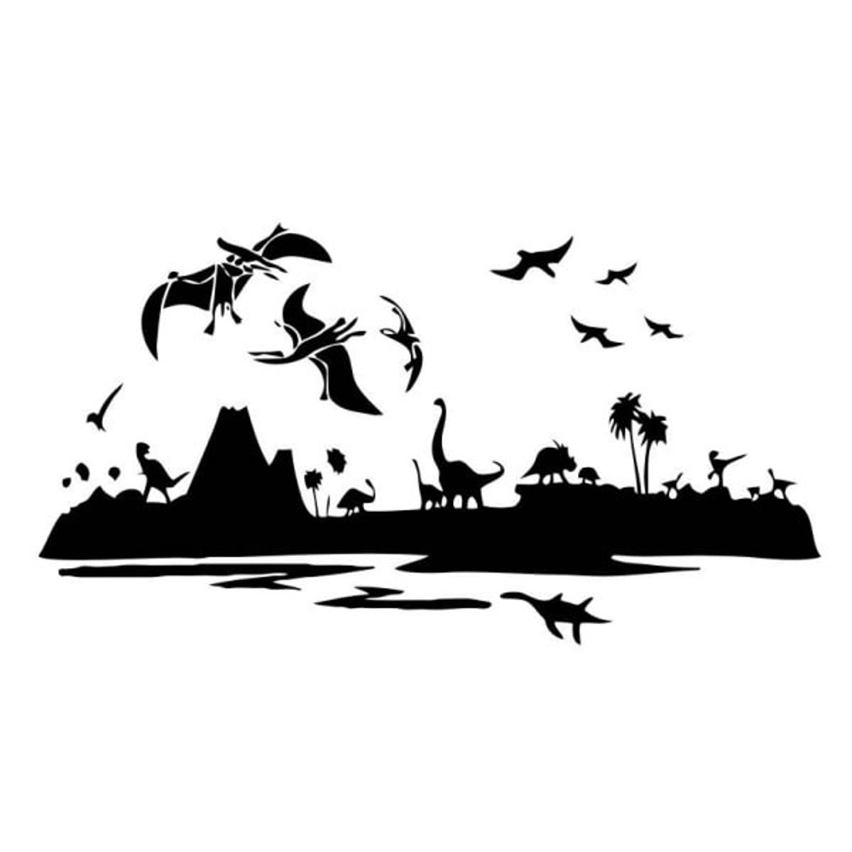 Stor dinosaurus wallsticker. Fascinerende dino verden. 75x138cm