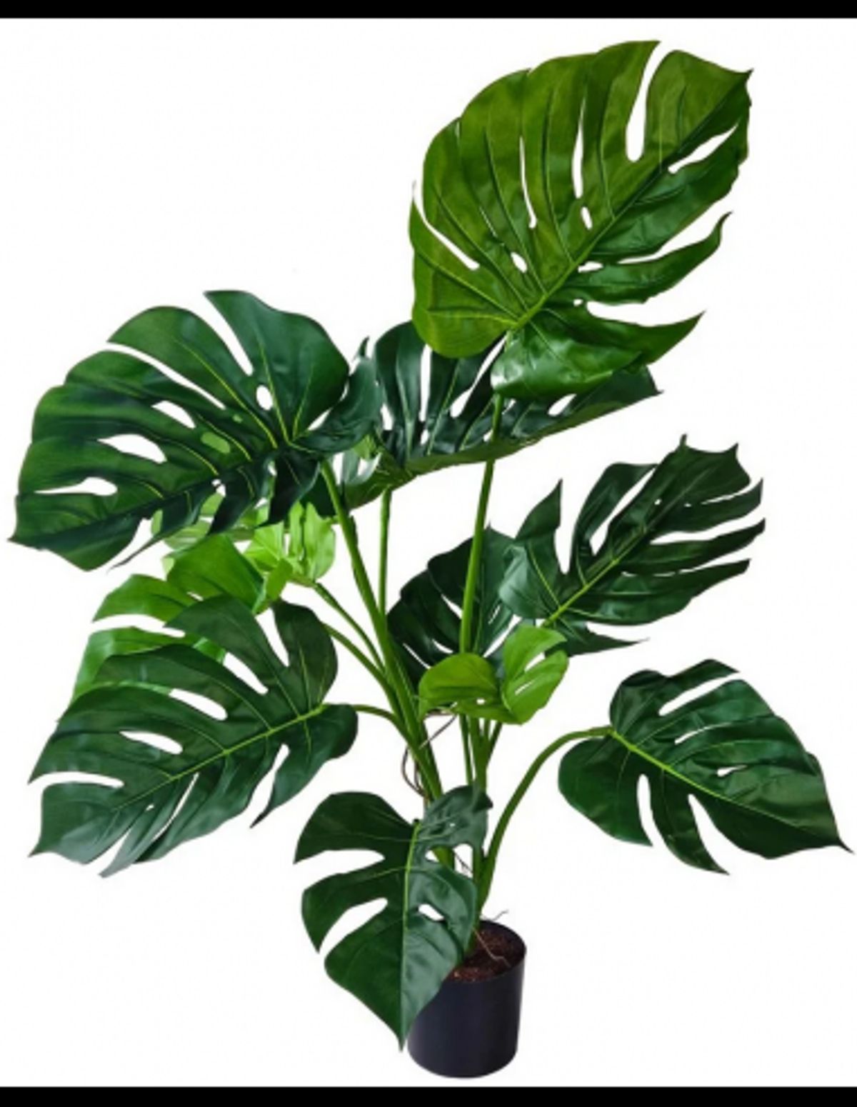 Stor kunstig Monstera plante H80 cm