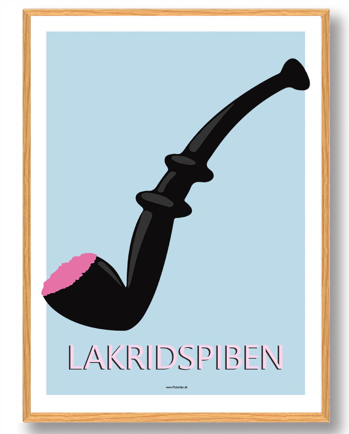 Stor lakridspibeplakat - blå (Størrelse: L - 50x70cm (B2))