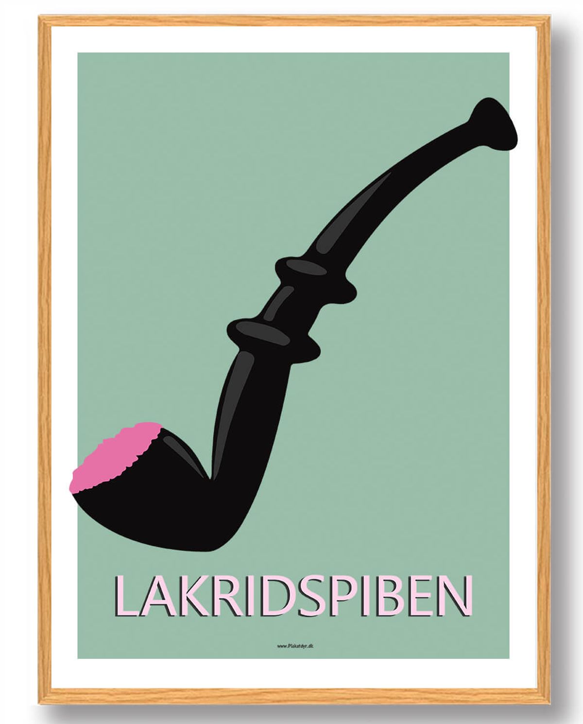 Stor lakridspibeplakat - grøn (Størrelse: L - 50x70cm (B2))