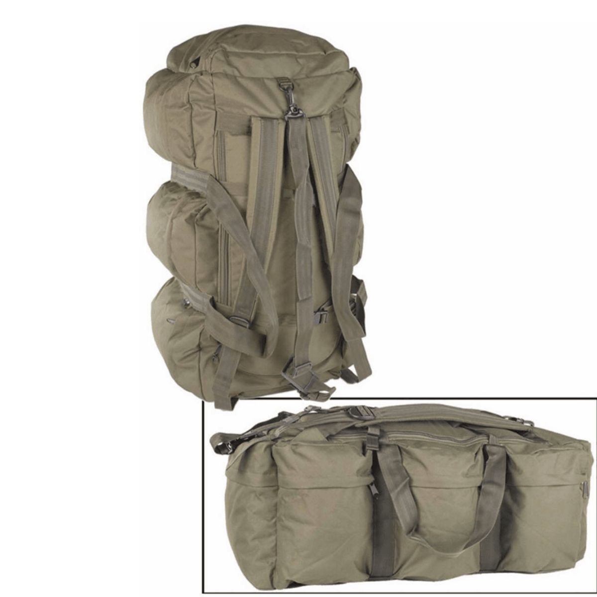 Stor rejsetaske - Combat Duffle Bag Tap 98 Liter - Mil-Tec - Grøn