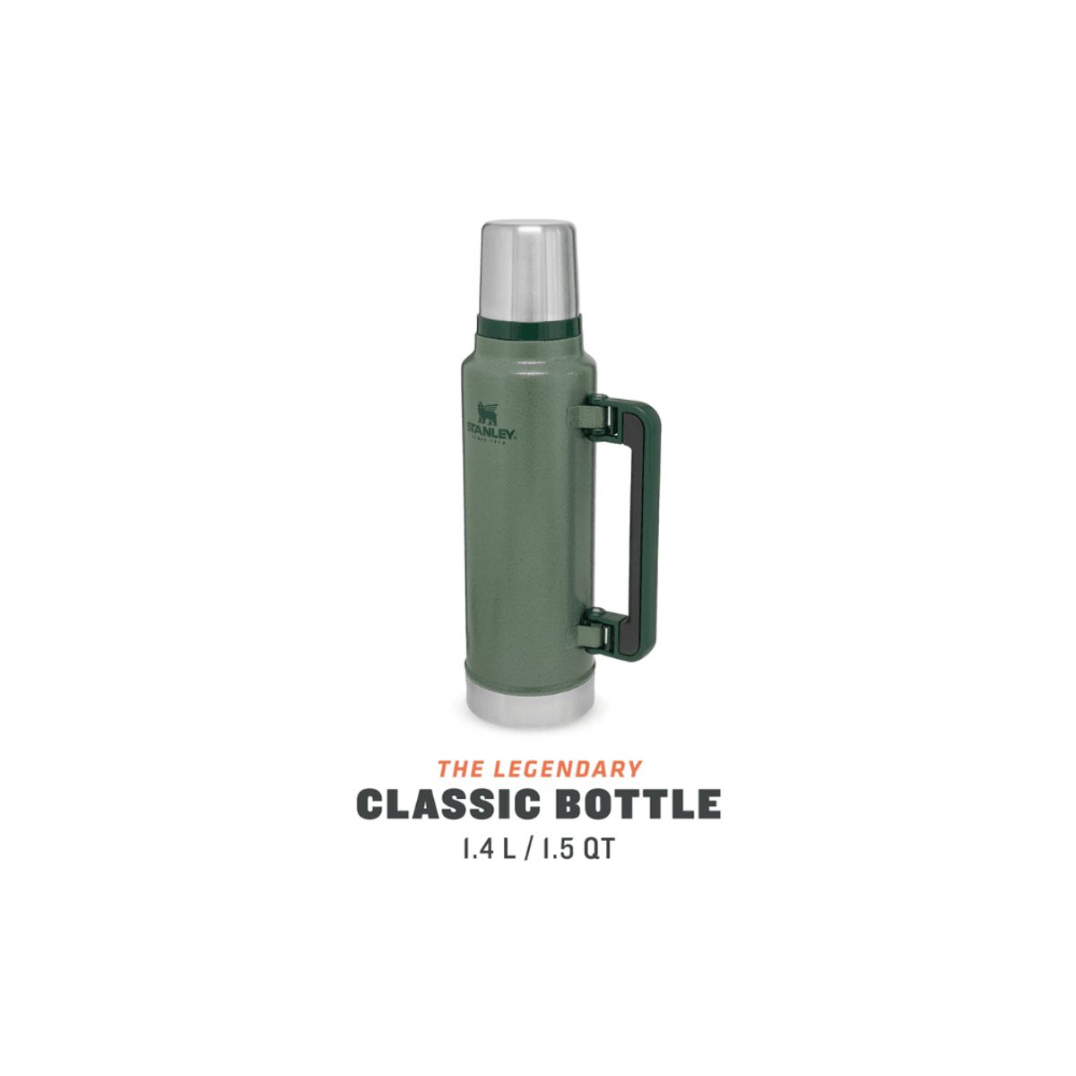 Stor termokande - Stanley Legendary Classic Bottle 1.4L - Hammertone green