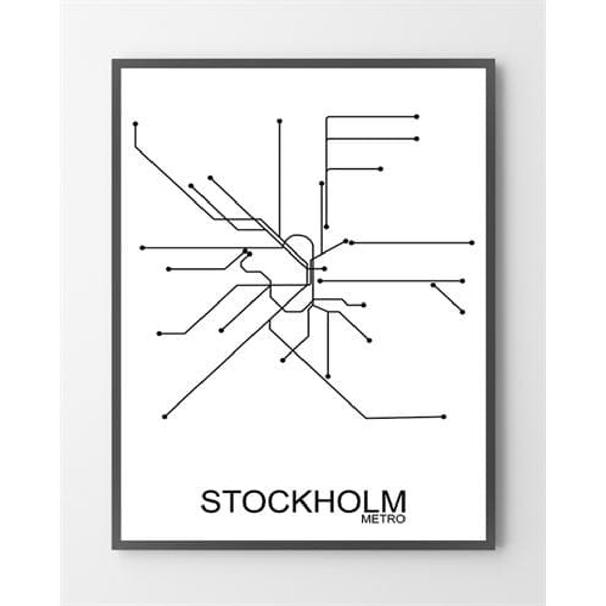 Store plakater - Stockholm Metro - 50x70 cm.