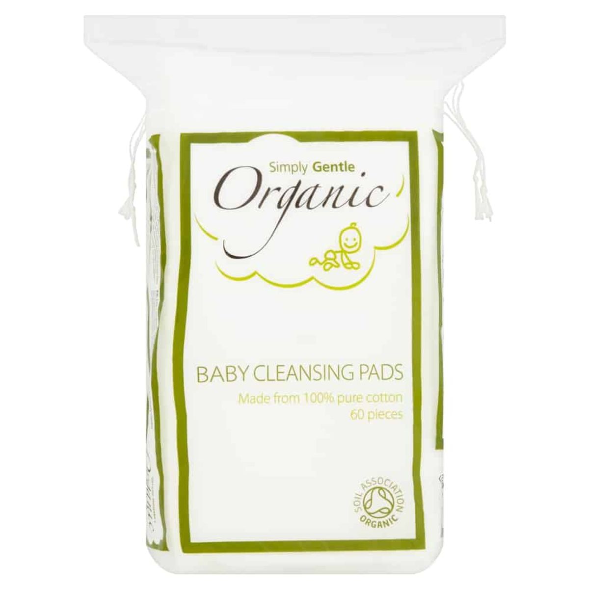 Store Vatrondeller Baby Pads Økologisk Bomuld, 60 stk., Simply Gentle - Simply Gentle Organic - Cosmetics - Buump