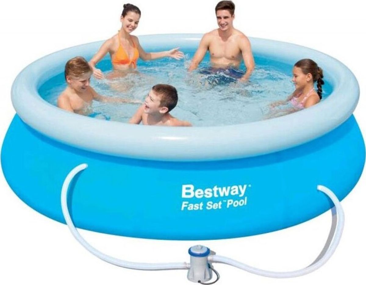 Stort Badebassin / Pool Til Haven Med Pumpe - Bestway - 3638 L