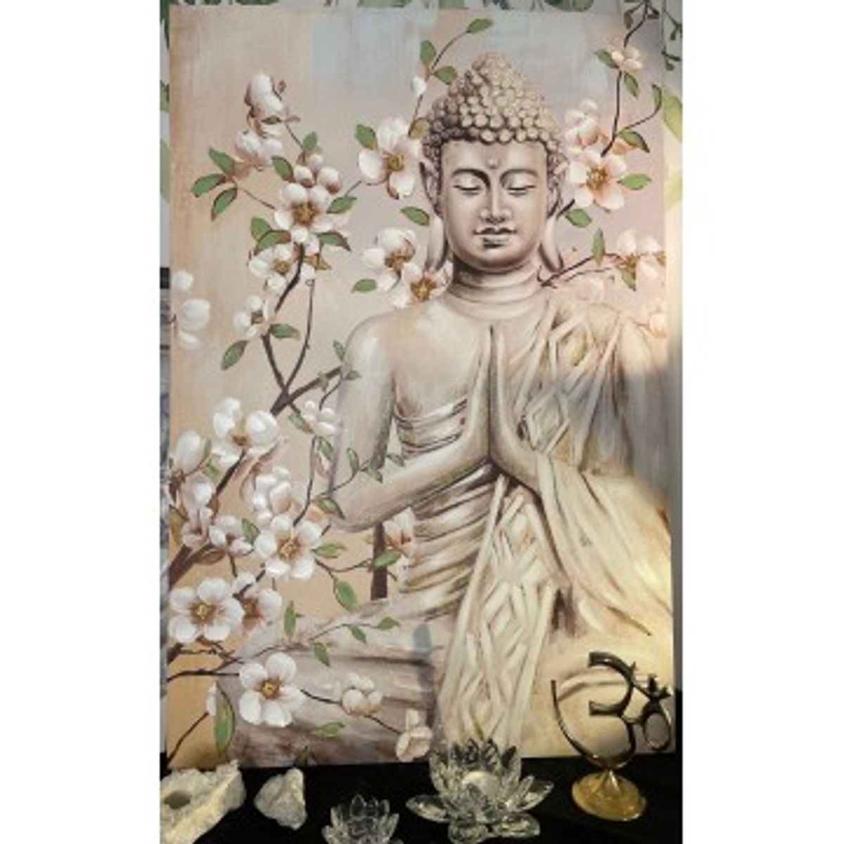 Stort Buddha billede 78 x 118 - Spirituelle billeder - GodKarmaShop