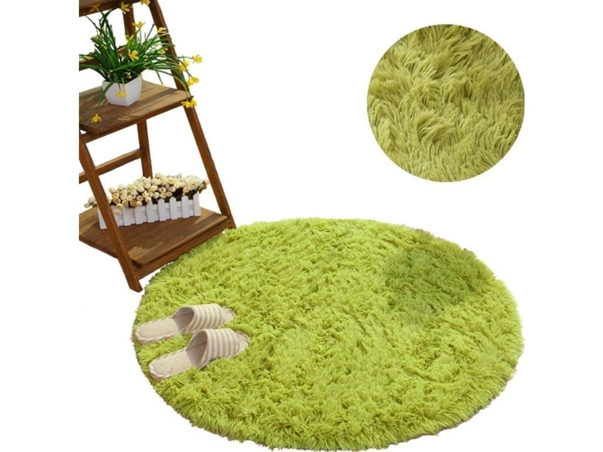 Strado Round Carpet Shaggy Strado 150X150 Greengrass Green) Universal