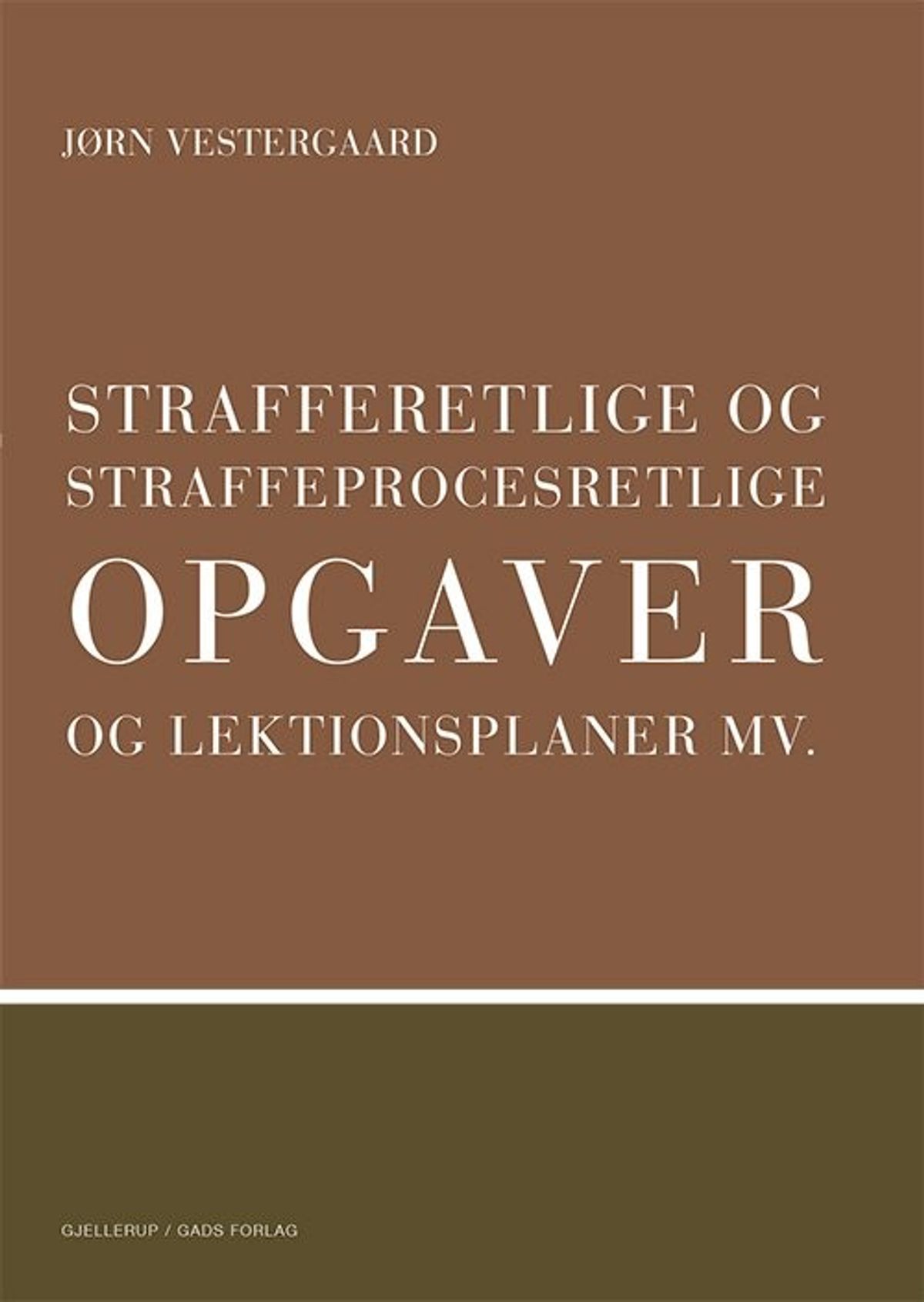 Strafferetlige Og Straffeprocesretlige Opgaver Og Lektionsplaner - Jørn Vestergaard - Bog