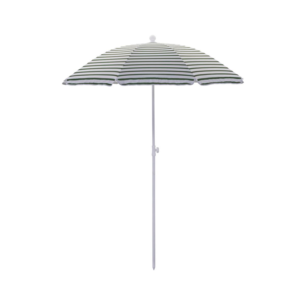 Strand/Haveparasol, Oktogon, Grøn/Hvid