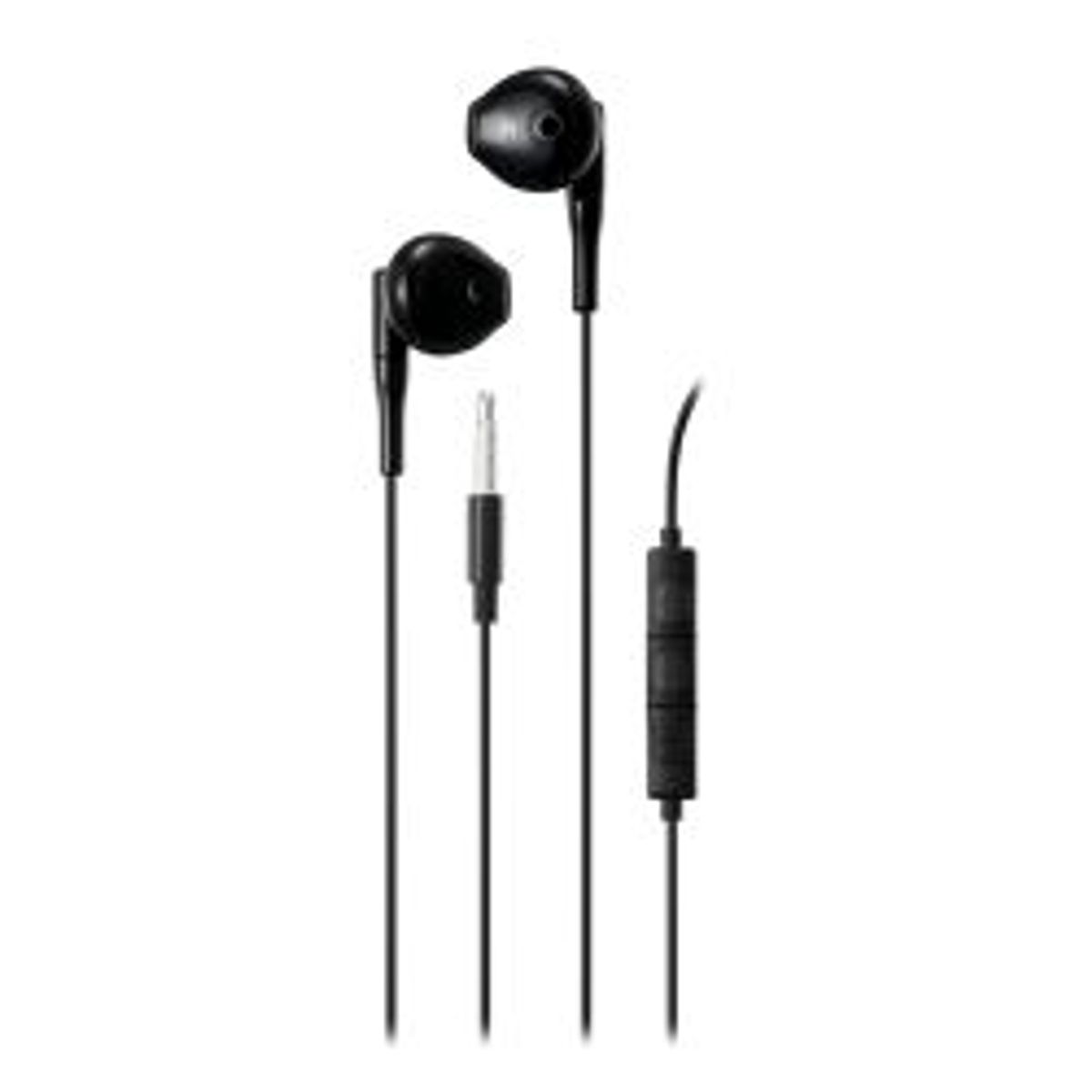 Streetz E130 Semi-in-ear Headset, Answer Button, 3.5mm, Mic, Black - Høretelefon