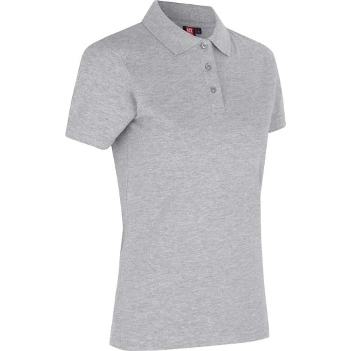 STRETCH POLOSHIRT DAME GRÅ MEL