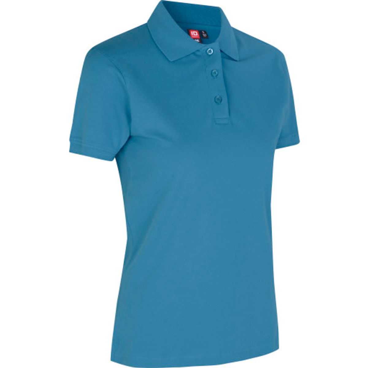 Stretch poloshirt dame turkis