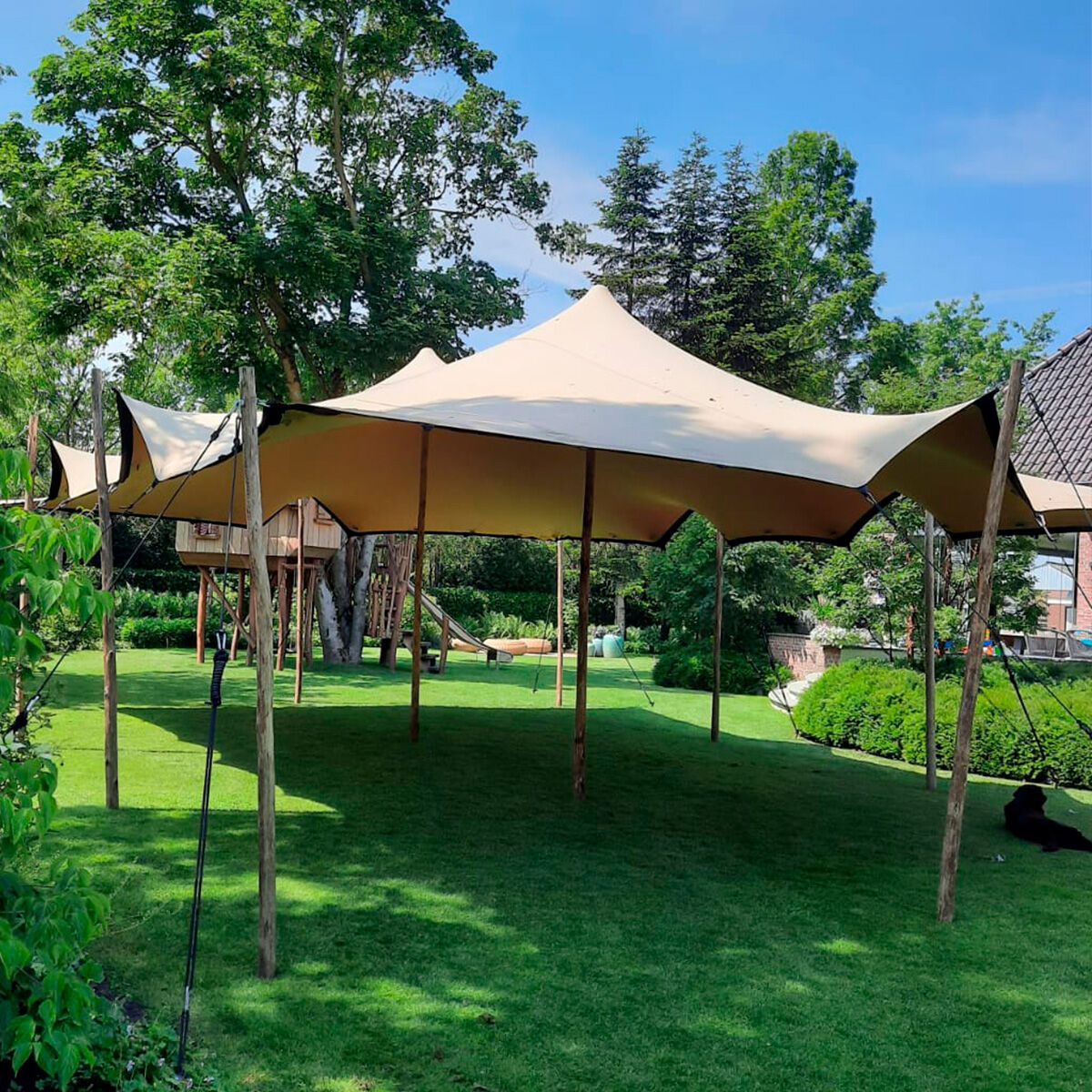 Stretch Tent - 4,5x6m dug - Komplet - Taupe