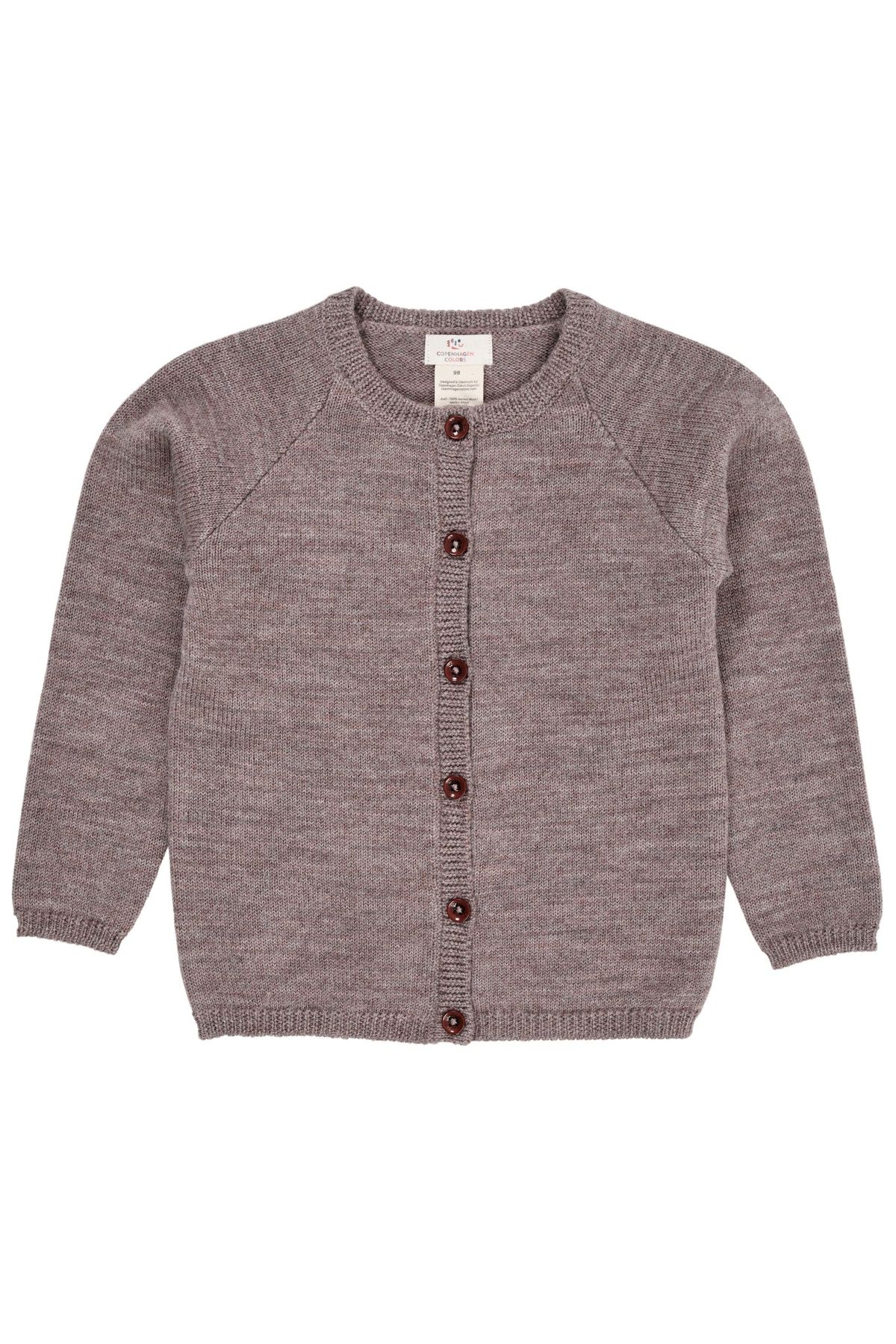 STRIKKET CARDIGAN I MERINOULD - NATURAL MELANGE - NATURAL MELANGE / 104