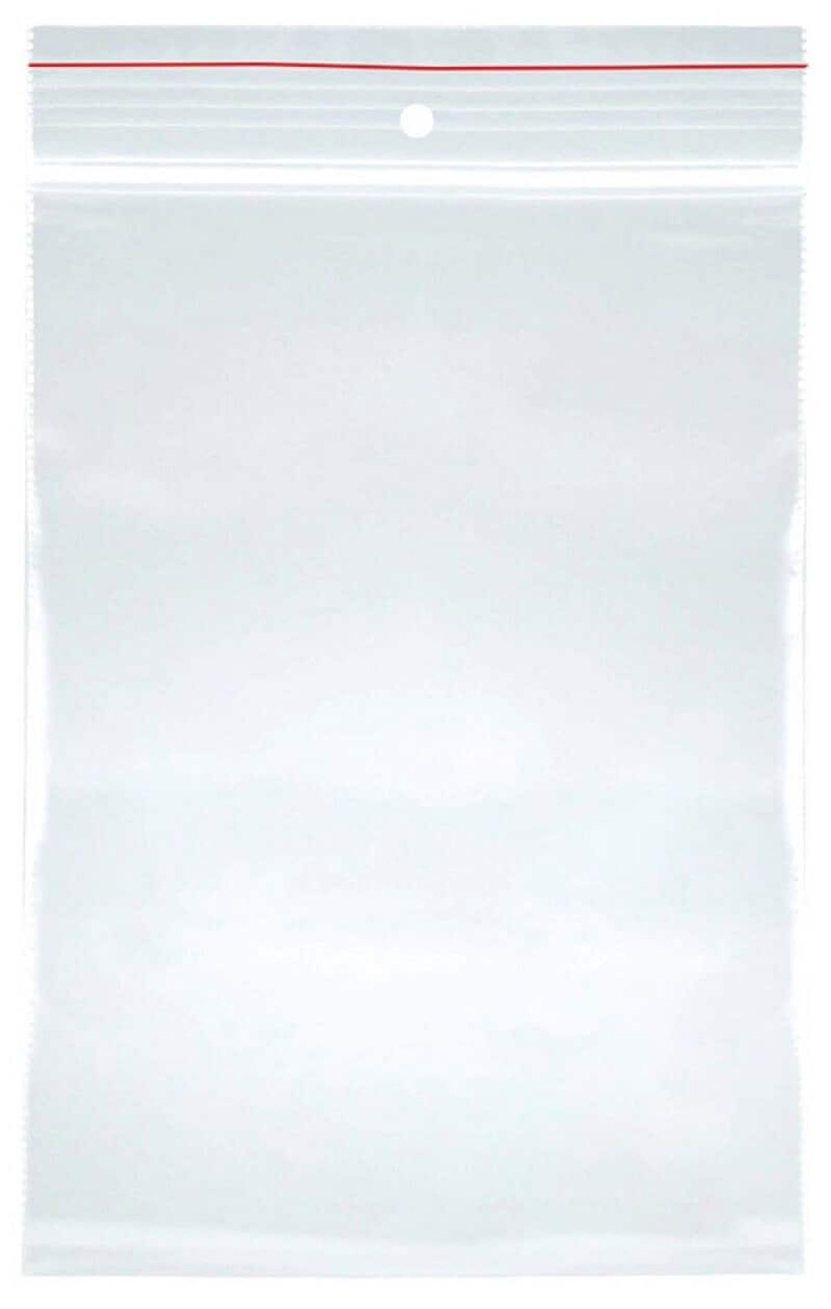 String bag transparent 110x130mm LDPE.