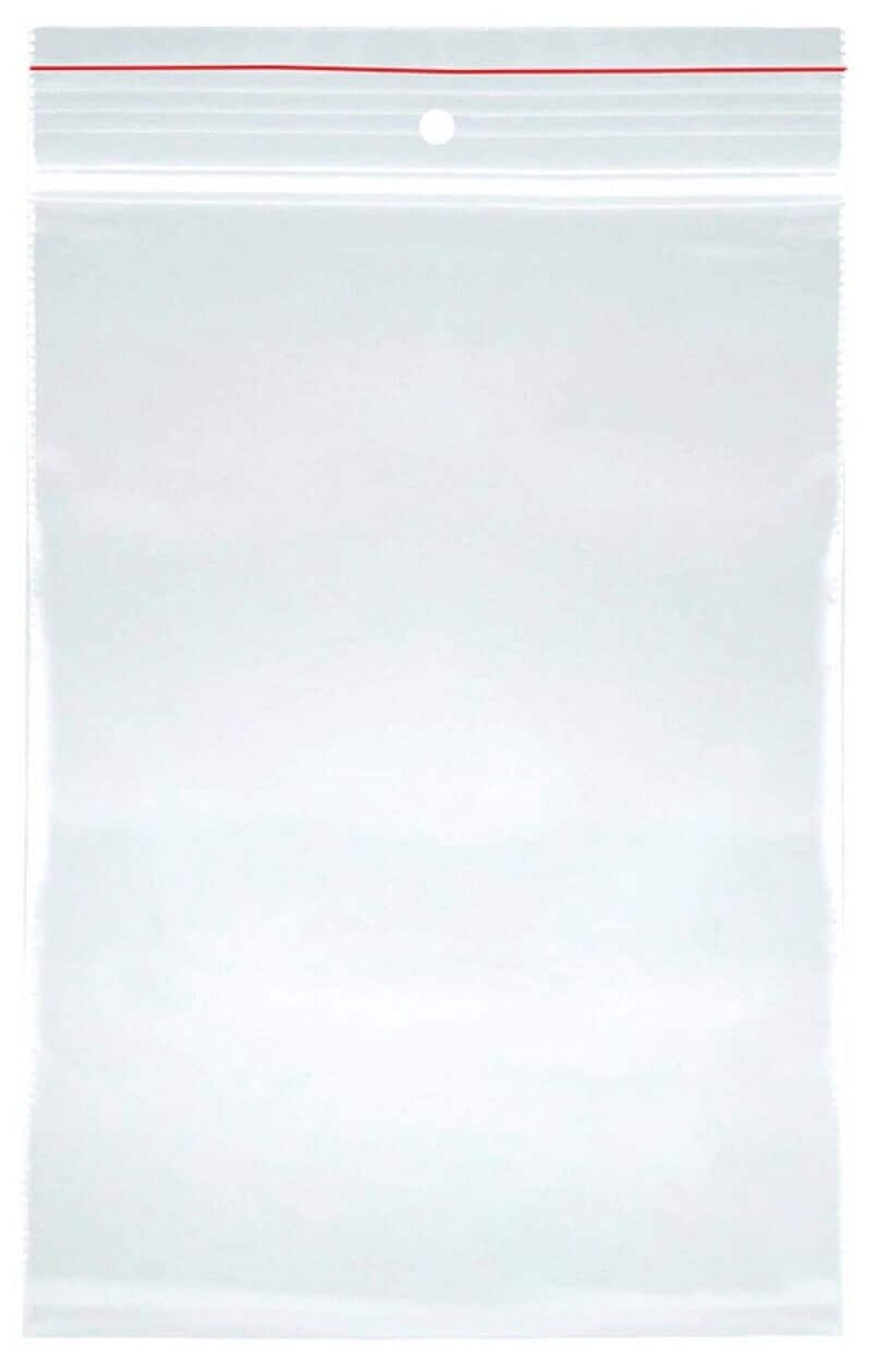 String bag transparent 90x200mm LDPE.