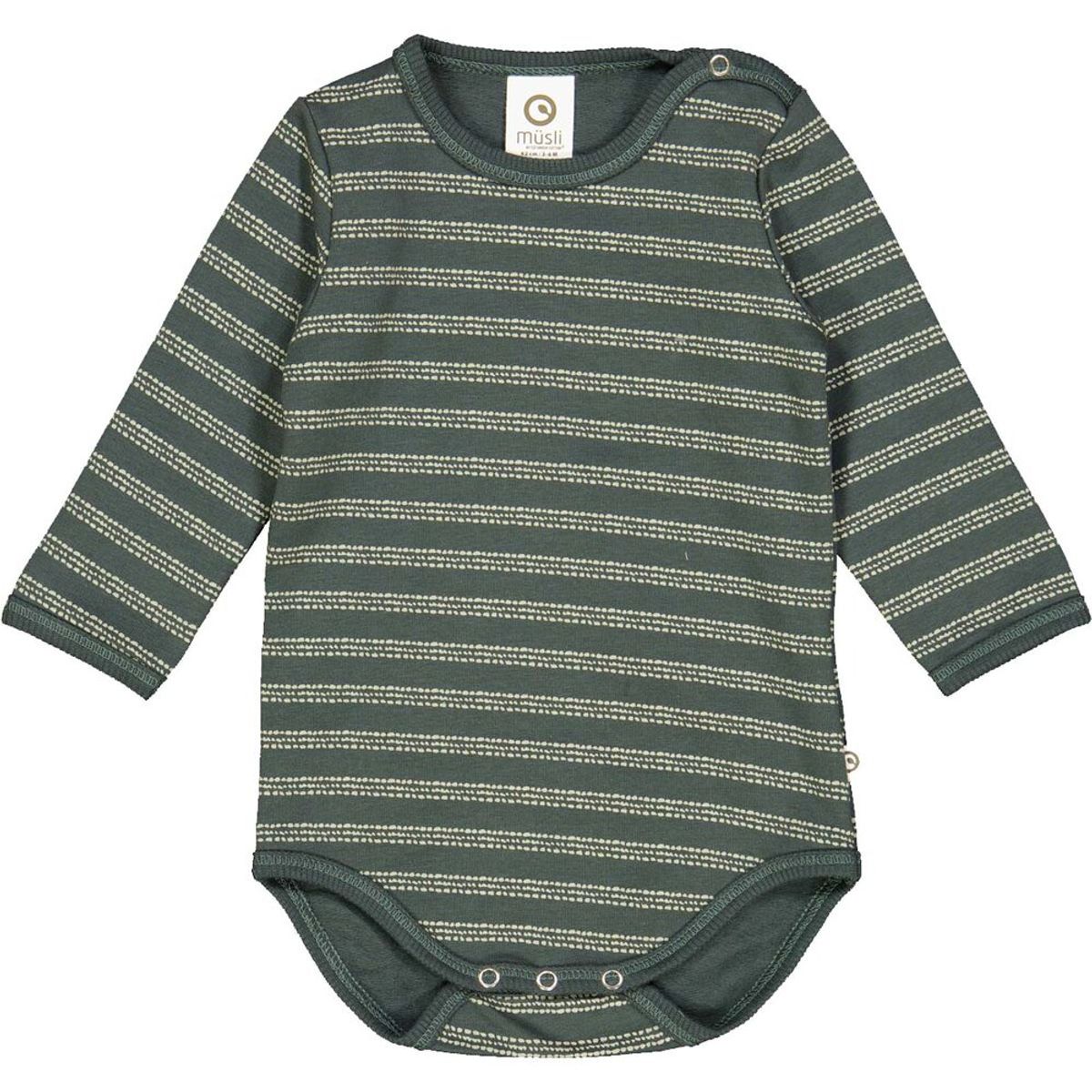 Stripe sweat body med striber - Balance green/ Poetry green - 74