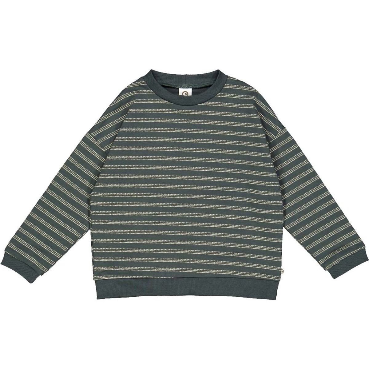 Stripe sweat trøje med striber - Balance green/ Poetry green - 128