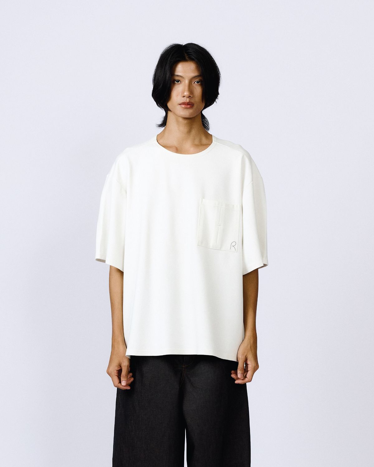 STRUCTURED TEE - Large / X-Large / White