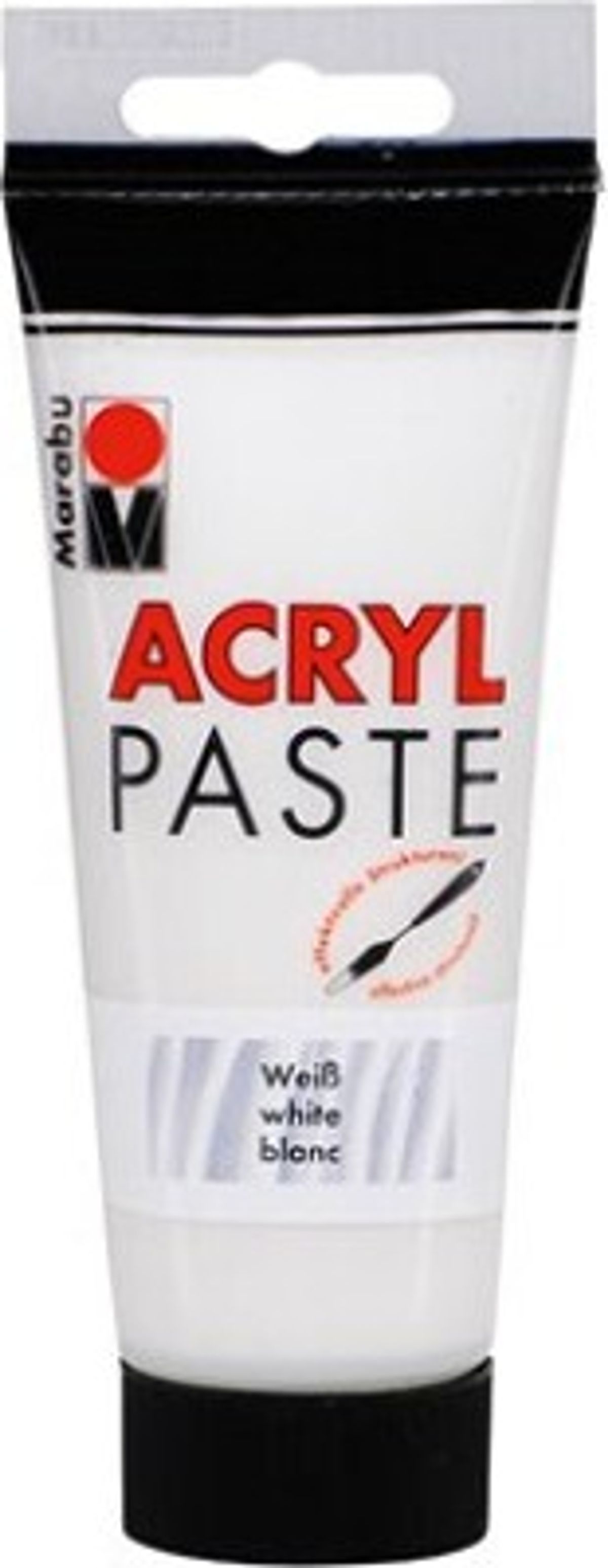 Strukturpasta Akryl - Acryl Paste - Hvid - 100 Ml - Marabu