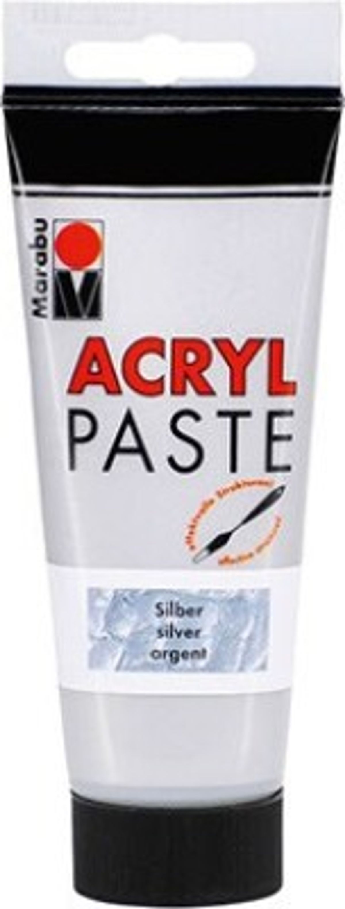 Strukturpasta Akryl - Acryl Paste - Sølv - 100 Ml - Marabu