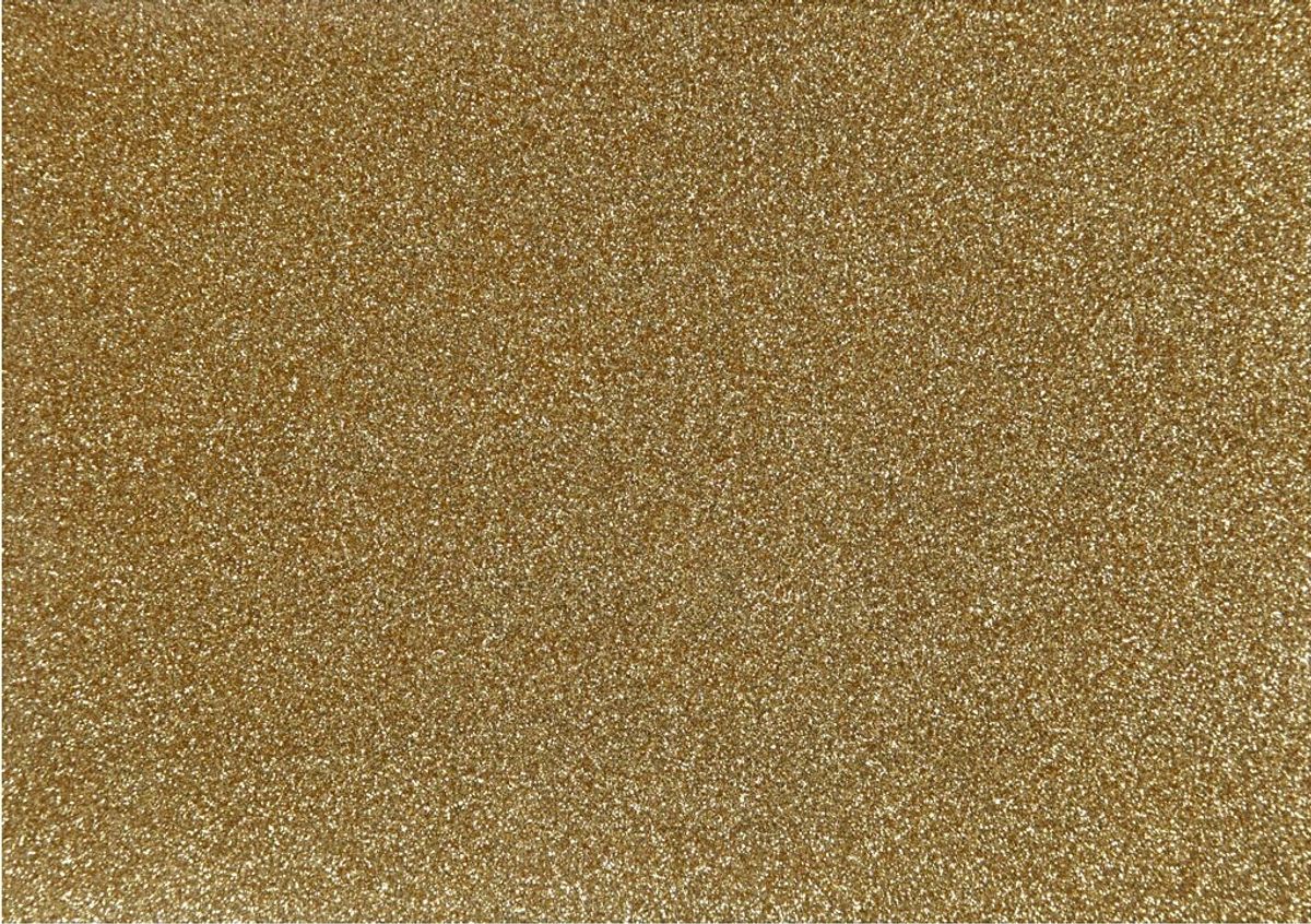 Strygestof - A5 - 148x210 Mm - Glitter - Guld - 1 Ark