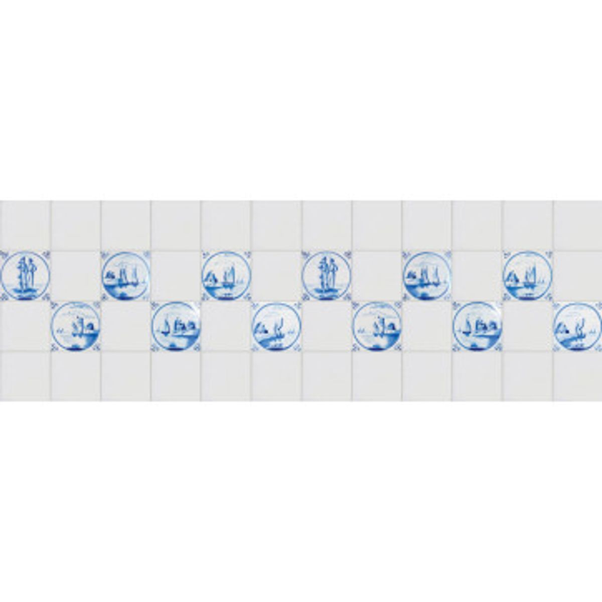 Stænkfolie til køkken - Blue Delft Tiles