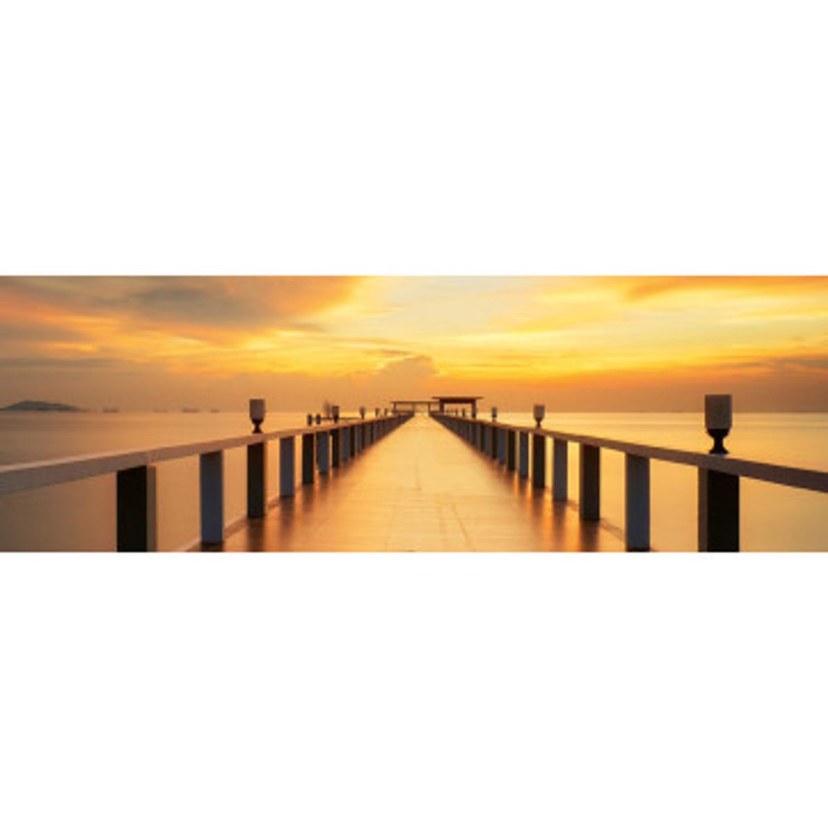 Stænkfolie til køkken - Wooden Bridge At Sunrise