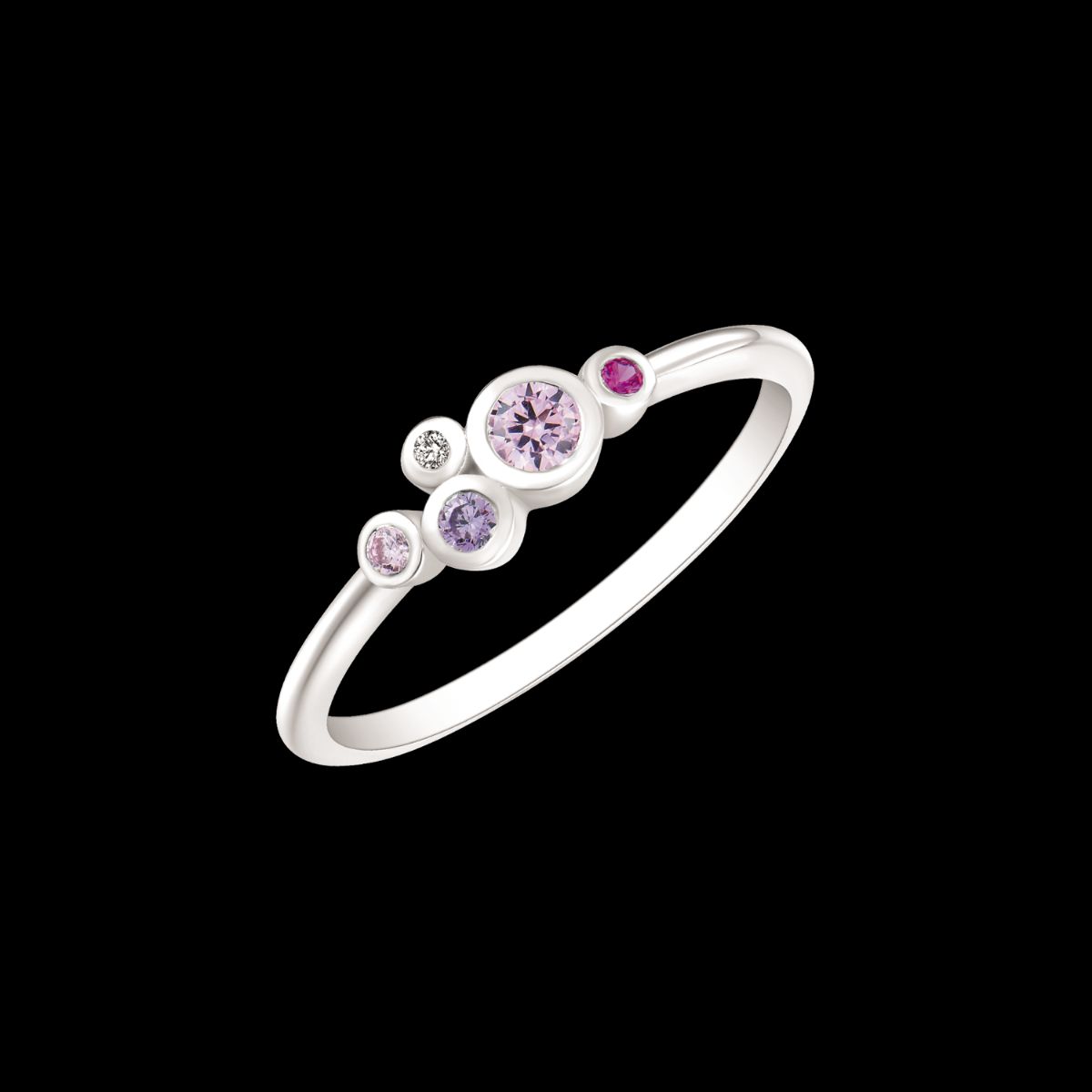 Støvring Design Rhodineret Sølv Ring 12237952