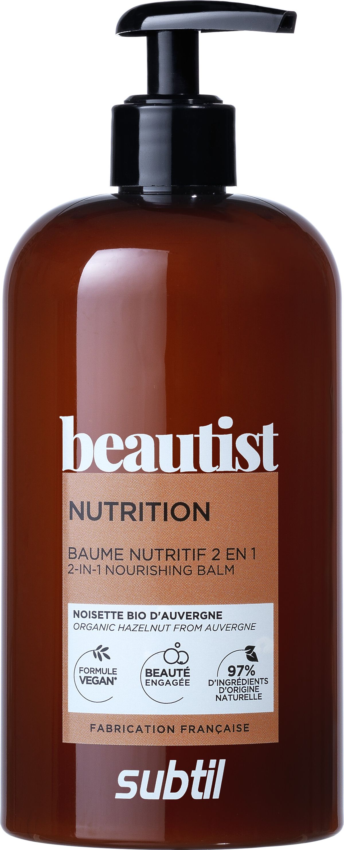 Subtil Beautist - 2-in-1 Nourishing Balm - Organic Hazelnut 500 Ml