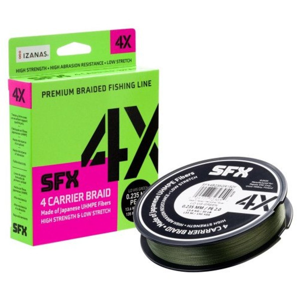 Sufix SFX 4X Lo Vis Green 270m