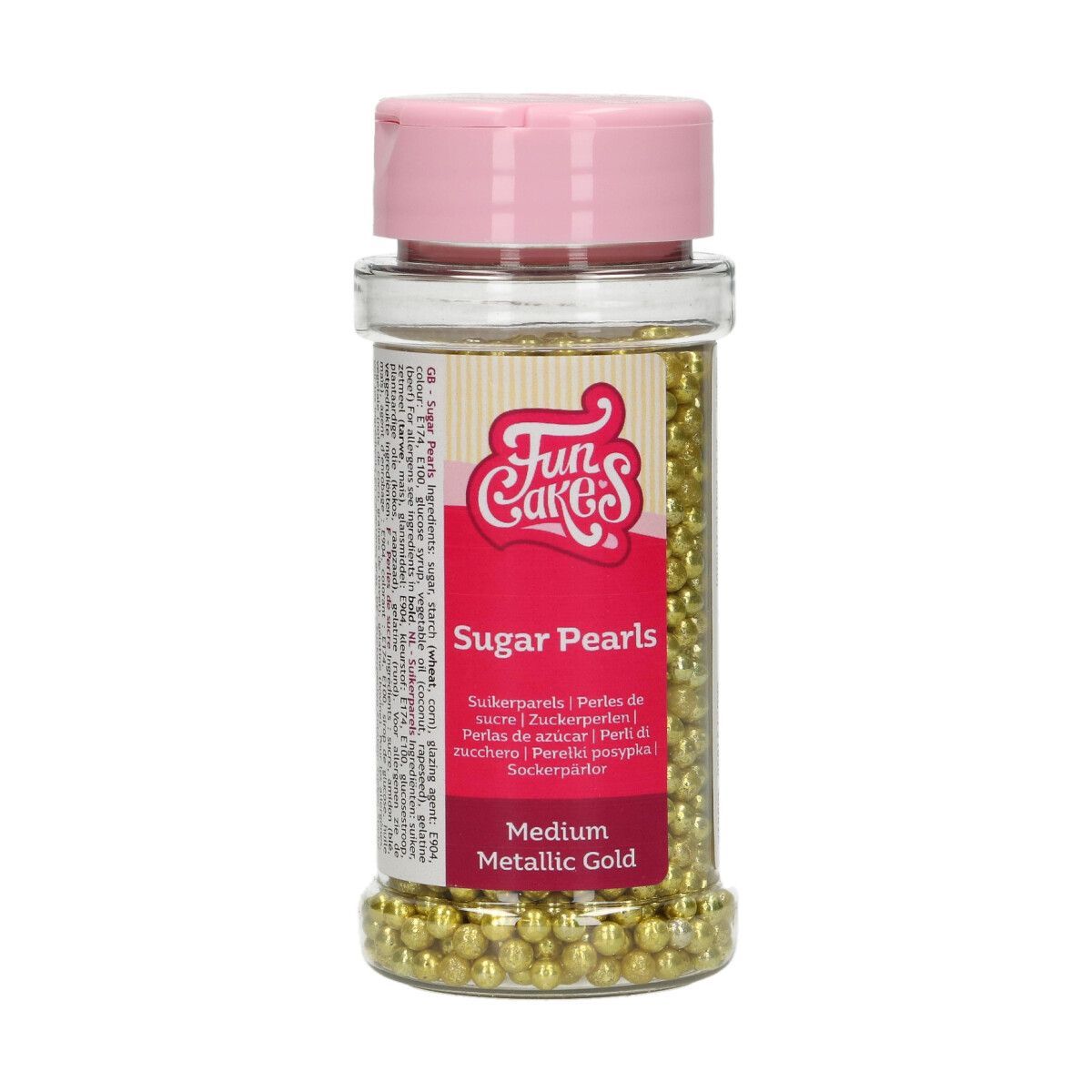 Sugar Pearls Medium Metallic Gold 80 g