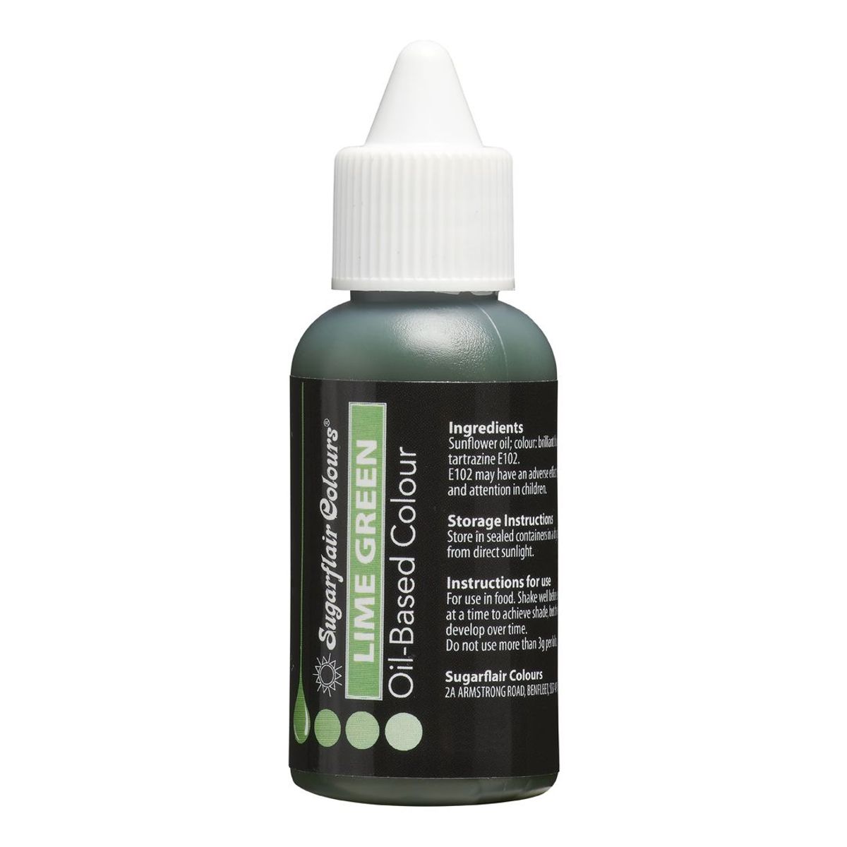 Sugarflair Oil Based Colour - Lime Green 30 ml