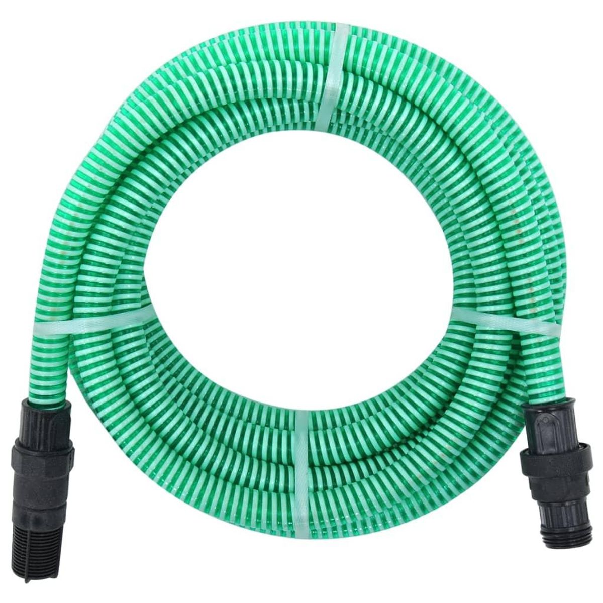 Sugeslange med messingkoblinger 1" 10 m PVC grøn